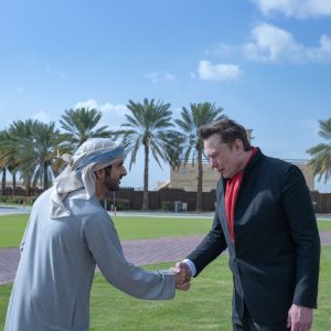 Hamdan Bin Mohammed Meets With Elon Musk