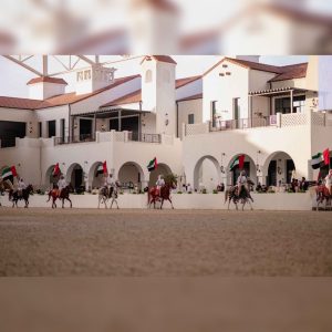 A Tribute To National Pride: UAE Flags Soarat Al Khail Square’s Evening Horse Show