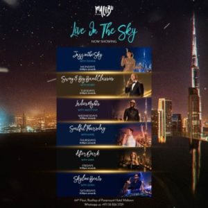 Infinity Sky Pool, Dubai Skyline Views And Six Nights Of Live Entertainment At Malibu Sky Lounge